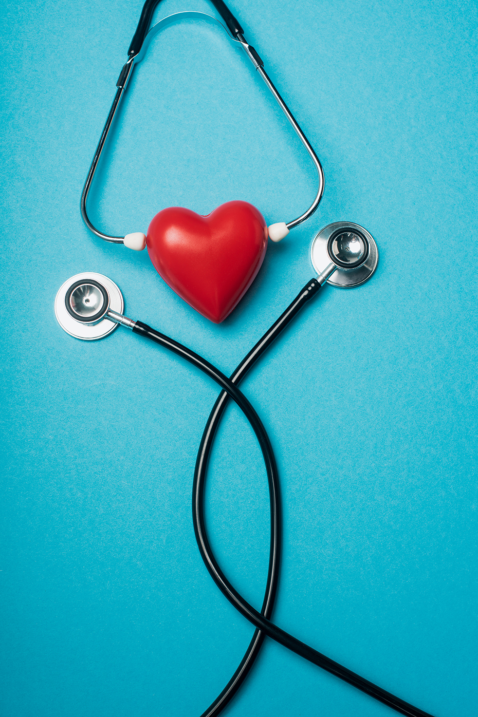 Image of a stethoscope and heart 